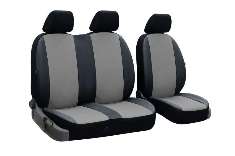 Авточехлы Pok-ter Perline 1+2 для Mercedes Vito W638 1996-2003 с вставкой перфорированной эко-кожи Серый (41415758)