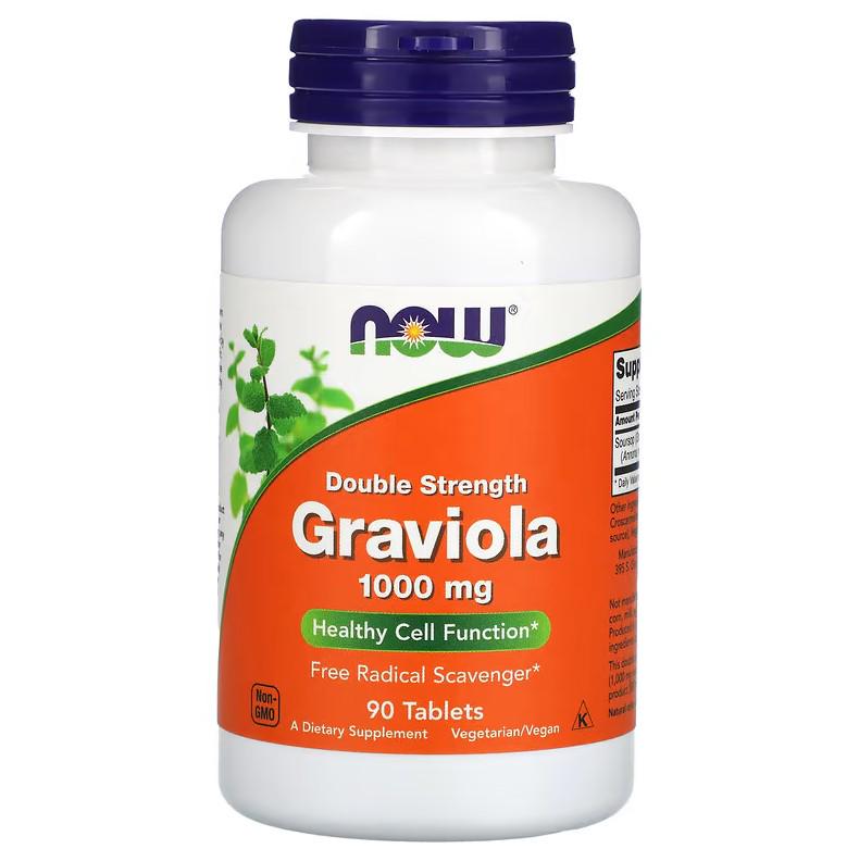 Натуральная добавка Now Foods Graviola 1000 мг 90 таблеток