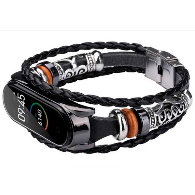 Браслет для Xiaomi Band 5/6 Jewellery design Black