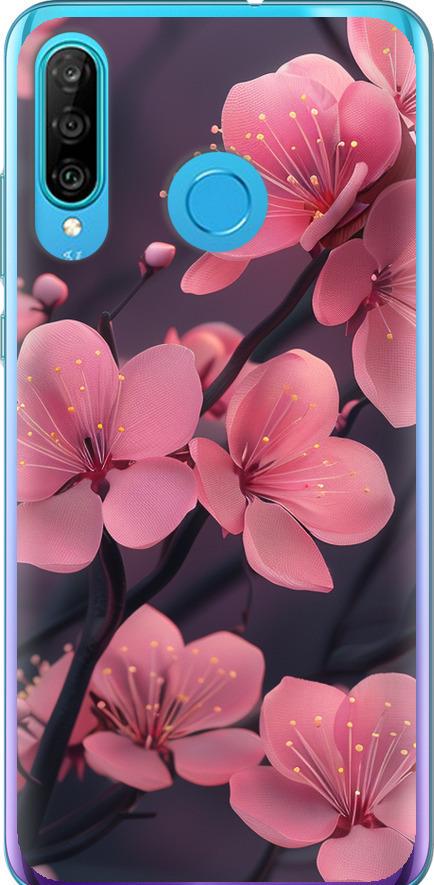 Чехол на Huawei P30 Lite Пурпурная сакура (6075t-1651-42517)