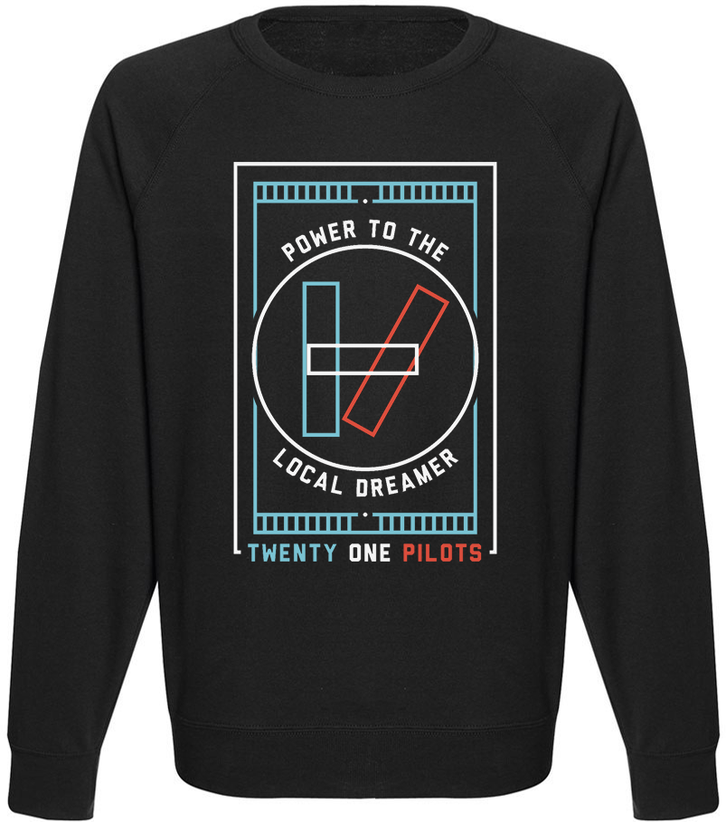 Світшот "Twenty One Pilots - Power To The Local Dreamer 2" XXL Чорний - фото 1