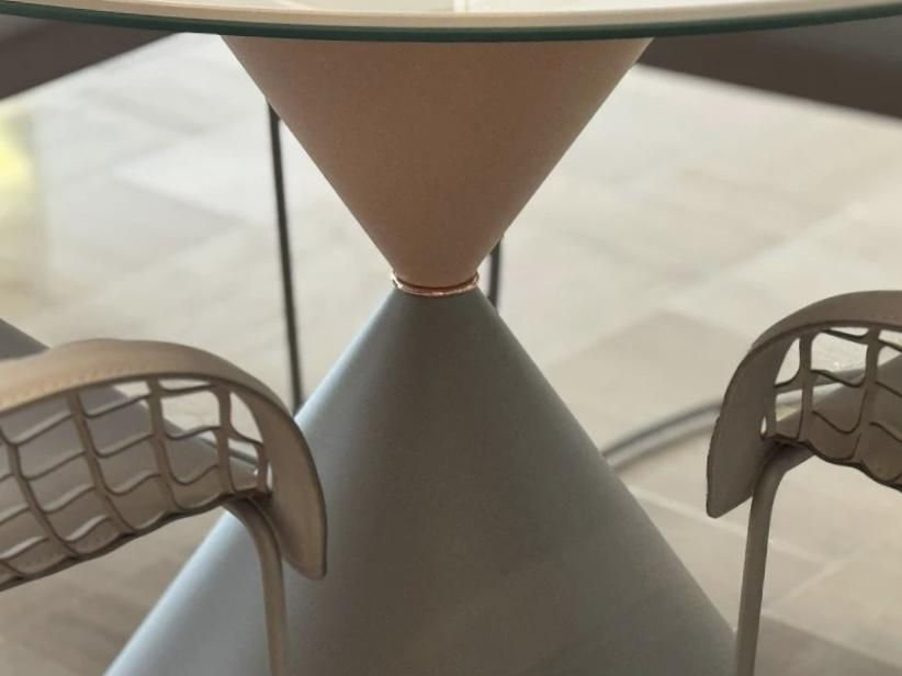 Обідній стіл Midj Clessidra Crystal Ceramica 120 см Calacatta Glossy White (T1960120) - фото 4 Обідній стіл Midj Clessidra Crystal Ceramica 120 см Calacatta Glossy White (T1960120) - фото 4