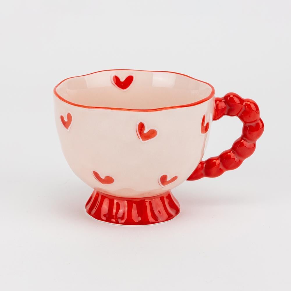 Чашка Modern Красные сердца 500 мл 2 комплекта