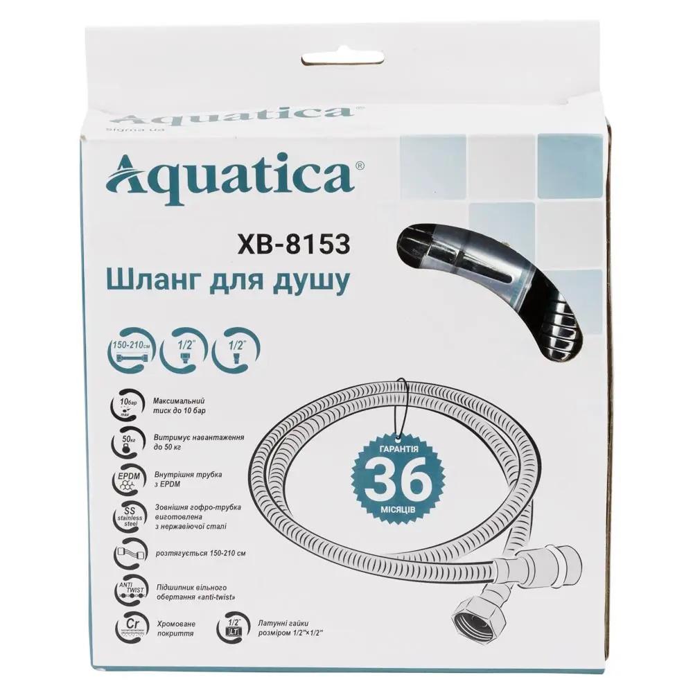 Шланг для душу Aquatica XB-8153 9792020 1/2" SS розтяжний з підшипником 150-210 см (AKD44676) - фото 2