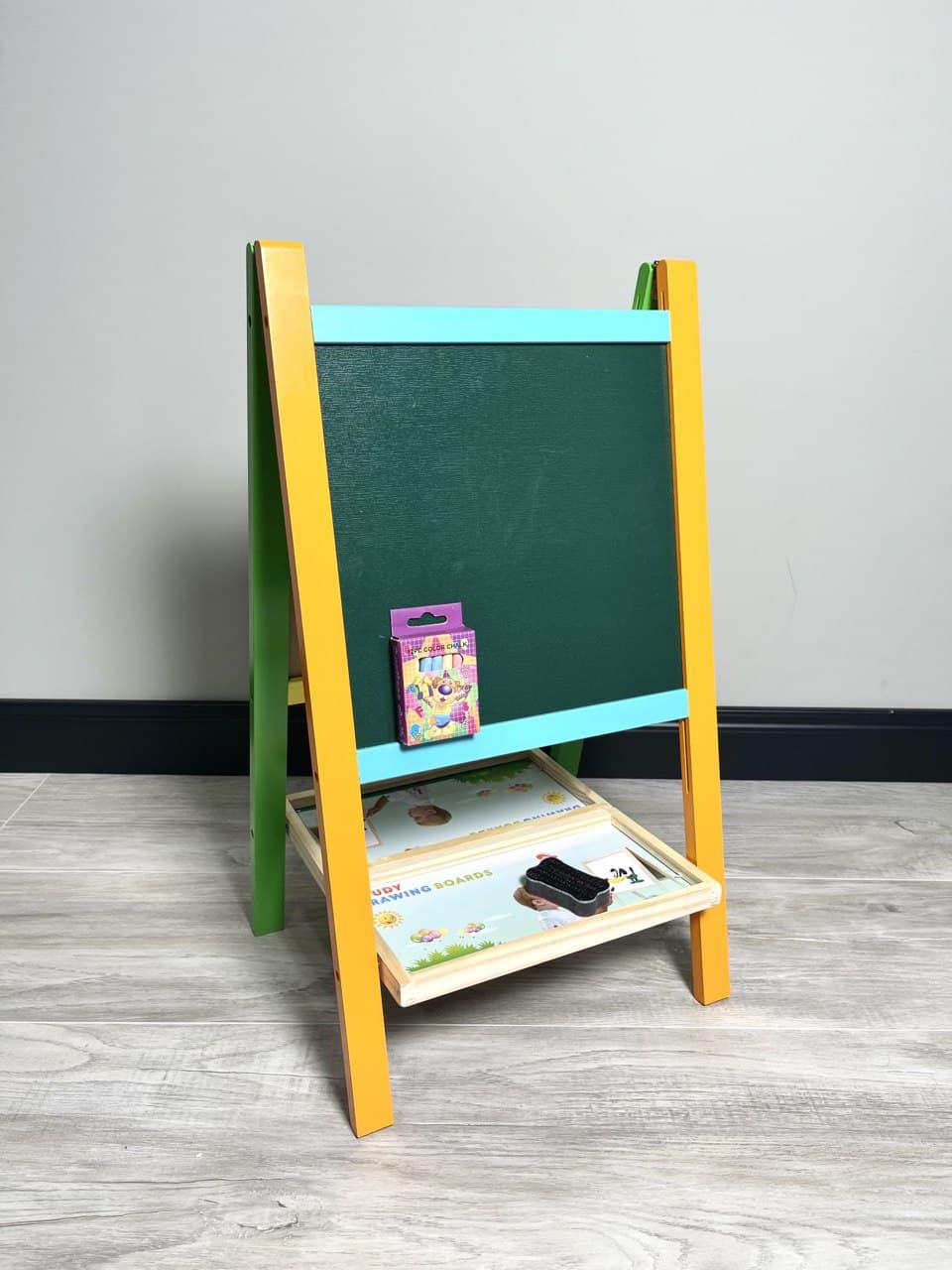 Детский мольберт двухсторонний магнитный напольный с полочкой - фото 9 Детский мольберт двухсторонний магнитный напольный с полочкой - фото 9