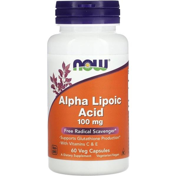 Альфа-липоевая кислота Now Foods Alpha Lipoic Acid 100 мг 60 вег. капс. (000002784) Альфа-липоевая кислота Now Foods Alpha Lipoic Acid 100 мг 60 вег. капс. (000002784)