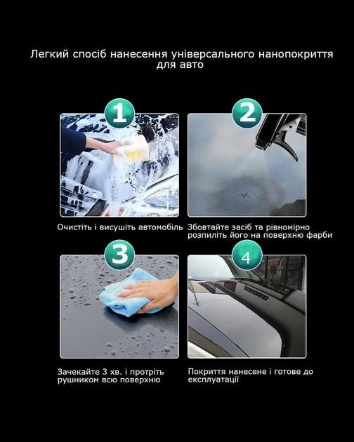 Захисне автомобільне нанопокриття універсальне 300 мл - фото 4