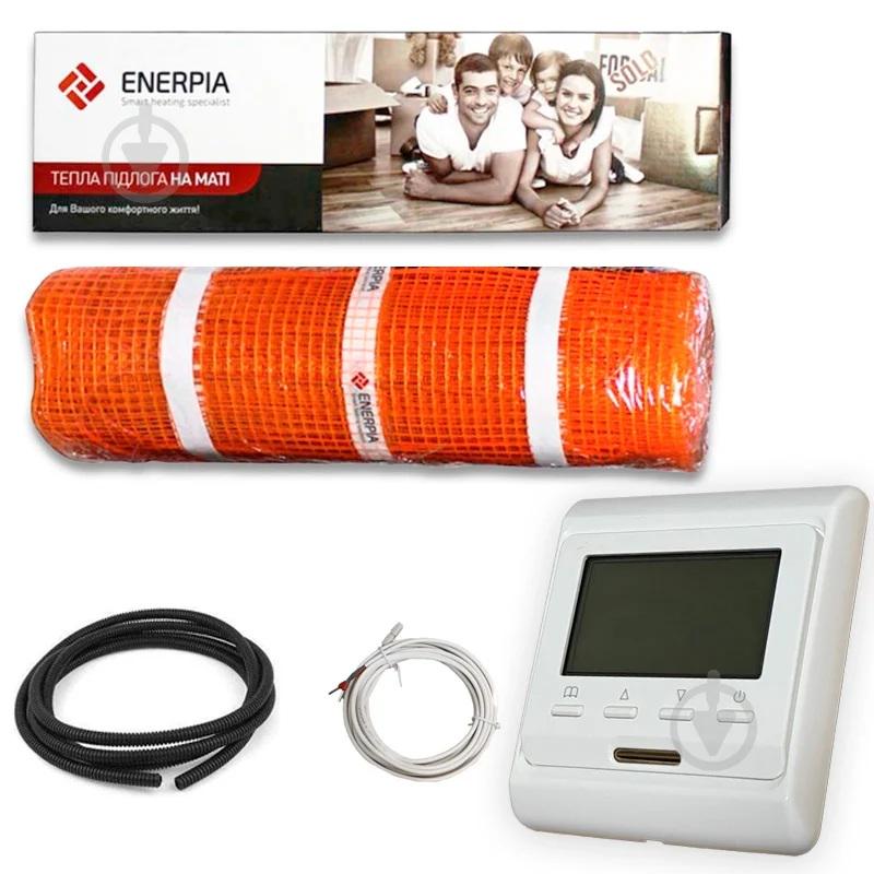 Тепла підлога електрична під плитку Enerpia mat 5,0 м2 на 10 пог. м 1000 Вт та програмований терморегулятор