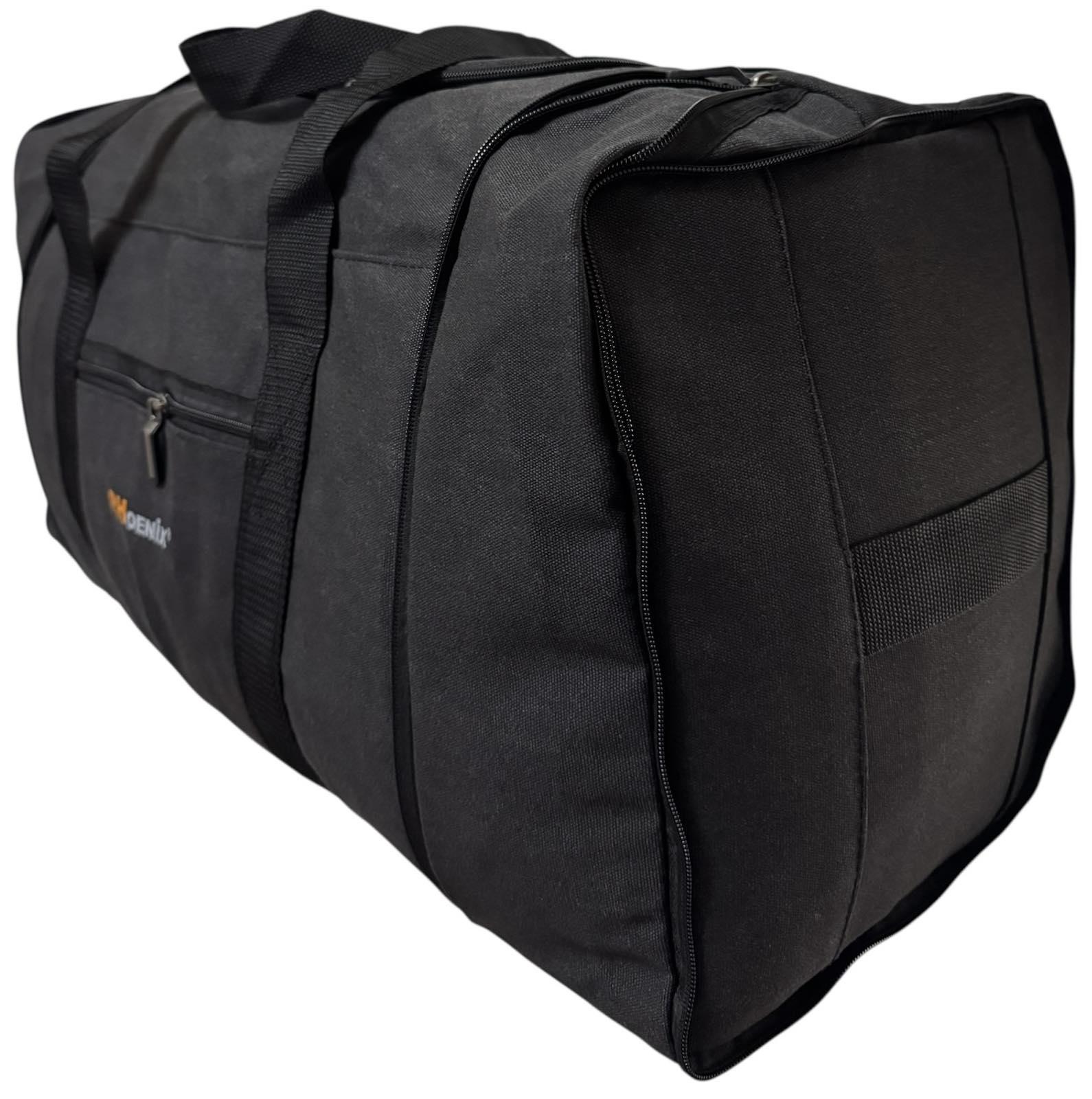 Сумка велика дорожня з кишенею на блискавці 90 л Чорний (3370) - фото 5
