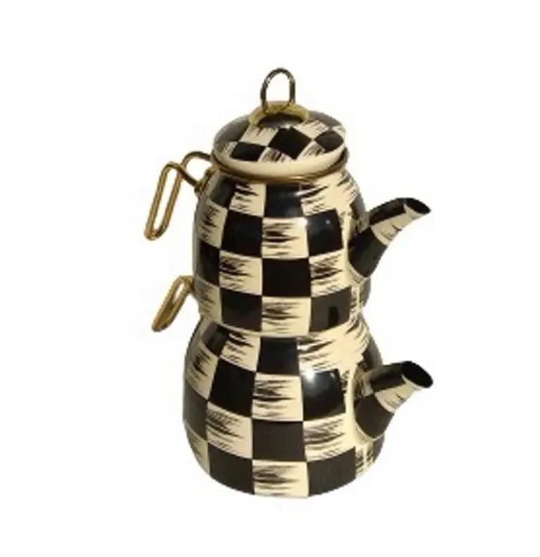 Чайник двухярусный эмалированный O.M.S. Collection 10810 1/2 л Gold (86339) - фото 4 Чайник двухярусный эмалированный O.M.S. Collection 10810 1/2 л Gold (86339) - фото 4