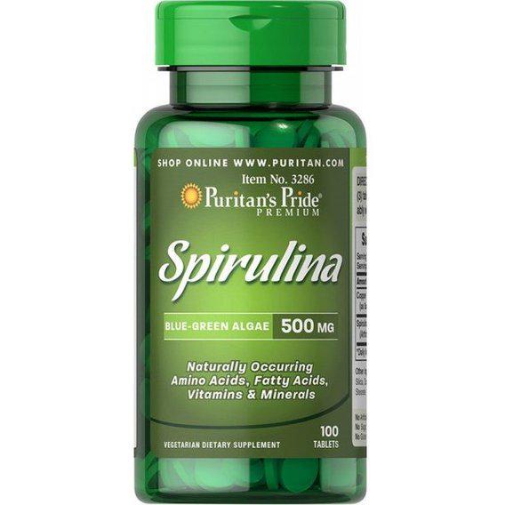 Спіруліна Puritan's Pride Spirulina 500 мг 100 Tabs