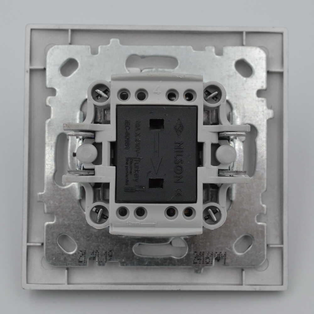 Выключатель одноклавишный Nilson Touran проходной с подсветкой Белый (24111008) - фото 2