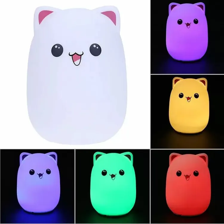 Ночник детский Light Cat Silicone Lamp аккумуляторный силиконовый (13312605) - фото 2