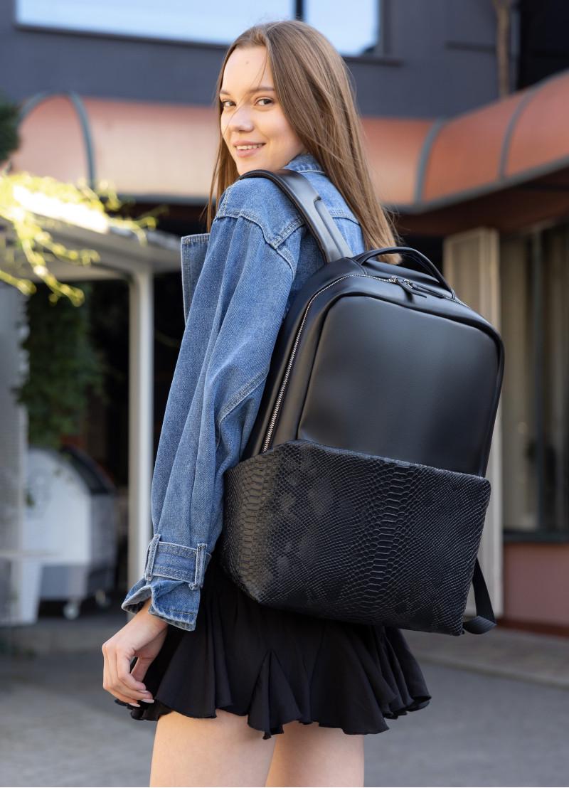 Рюкзак женский Sambag Zard Dart 44х31х15 см Черный крокодил (25523070)