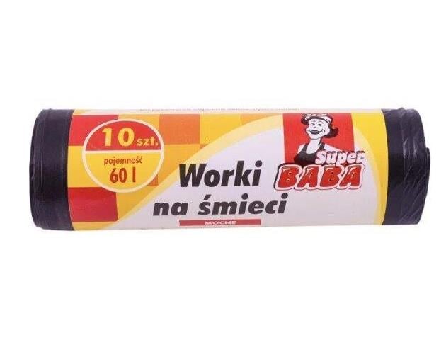 Пакеты для мусора Super Baba 60 л 10 шт. (5739)