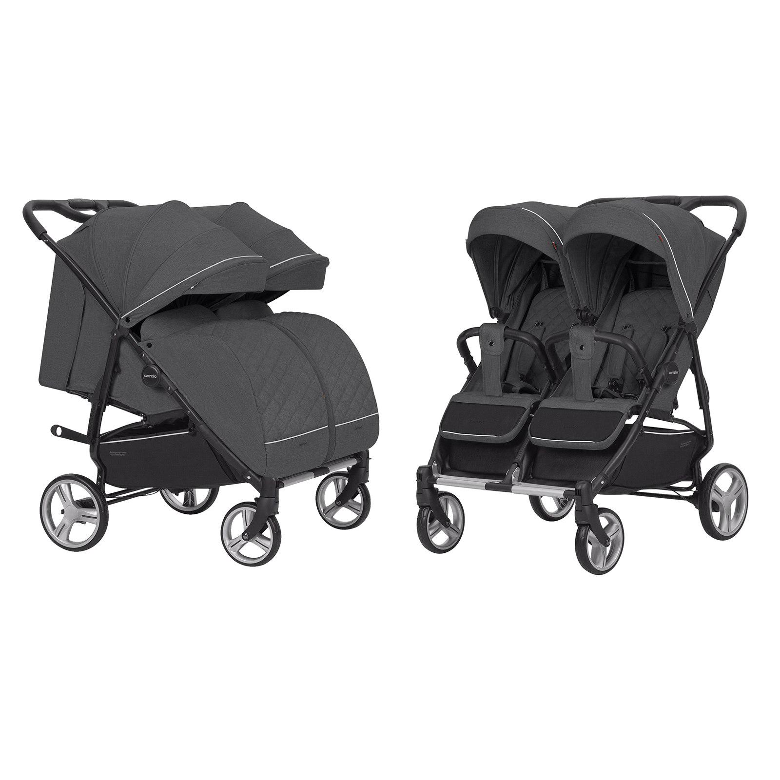 Коляска прогулянкова CARRELLO Connect CRL-5502 для двійні Serious black (BNX49519) - фото 2