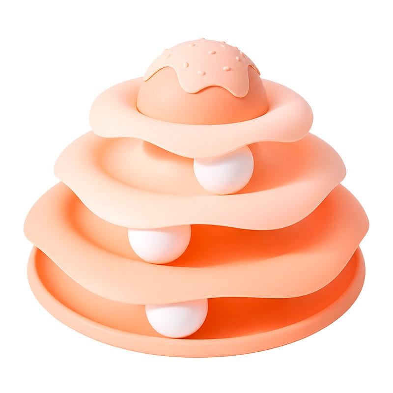 Игрушка для кошек Taotaopets 07A10001 Башня 3-уровневая интеллектуальная Peach (34764216)
