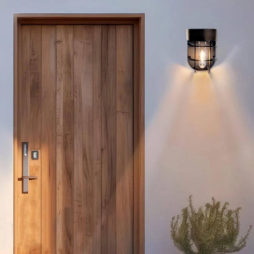 Фонарь на солнечной батарее Сталкер настенный уличный 14х9 см Теплый белый (MX-00009021) - фото 3 Фонарь на солнечной батарее Сталкер настенный уличный 14х9 см Теплый белый (MX-00009021) - фото 3