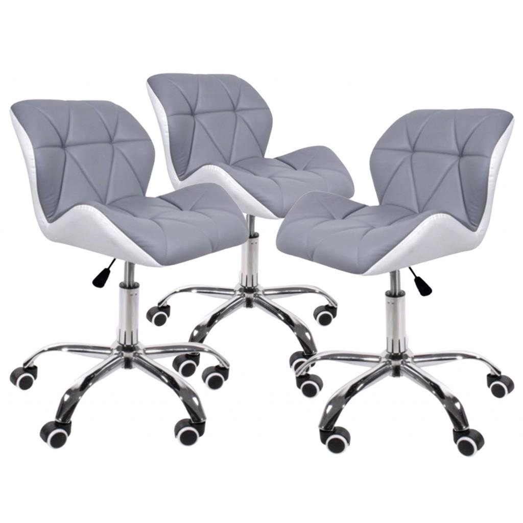 Кресло Bonro B-531 серое+белое(3 шт)