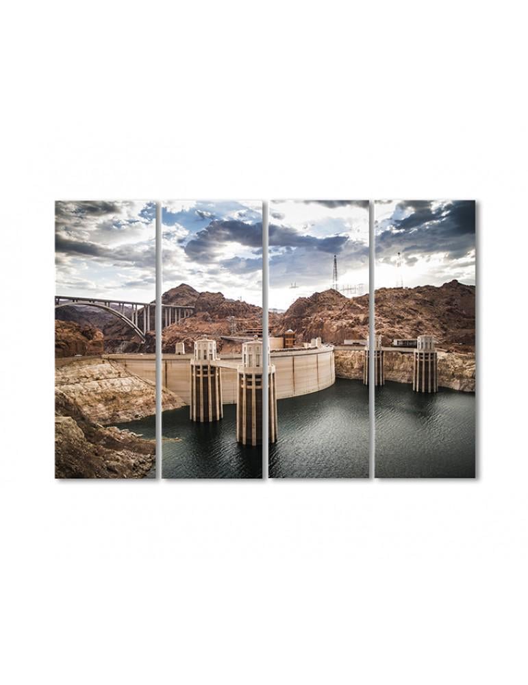 Картина модульная Плотина Гувера 4 модуля 90x135 см (185508Pejzazh)