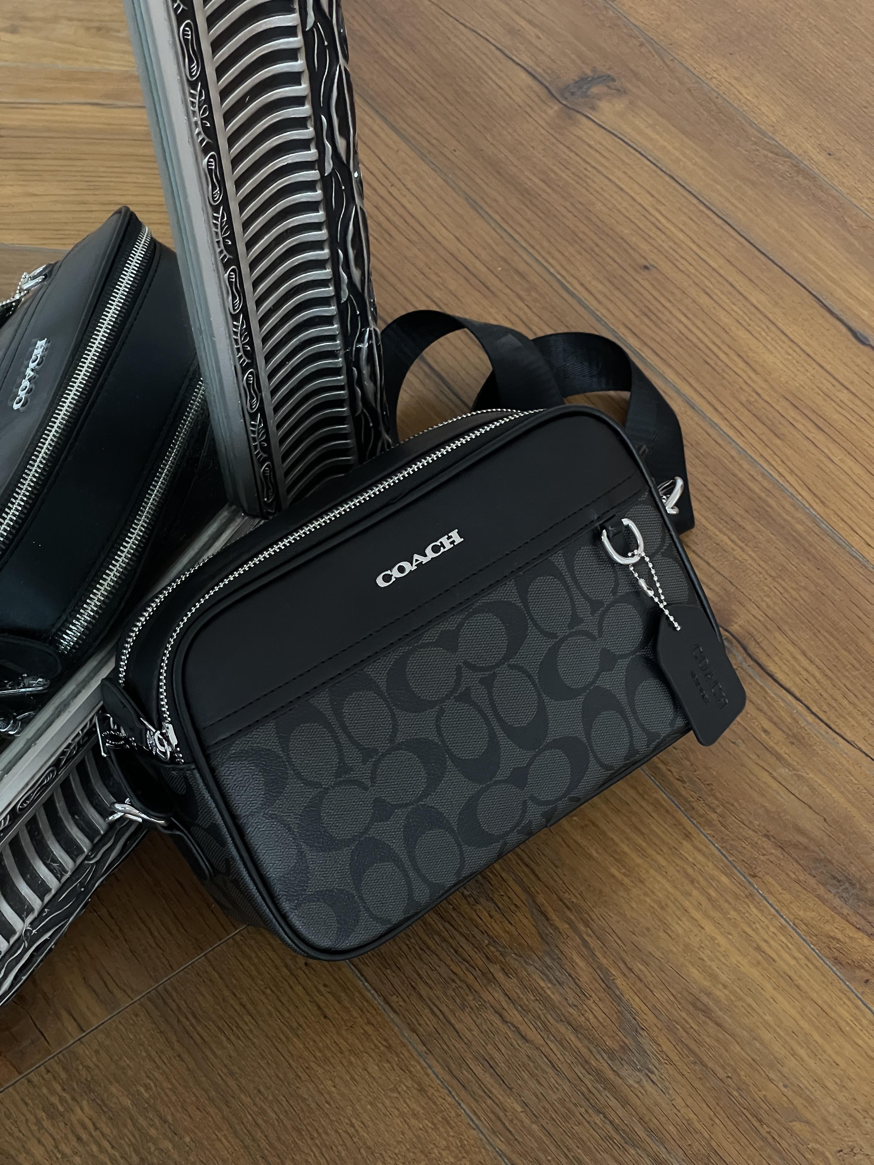 Жіноча сумка в стилі Coach Graham Crossbody Чорний (20336-21)