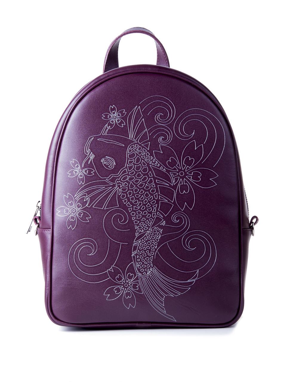 Рюкзак натуральная кожа 6 л Фиолетовый (635173057)