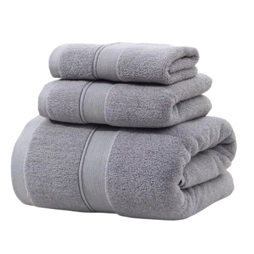 Набор полотенец Lux 3в1 140х70 см/74х34 см/74х34 см Серый (NR3in1BathGray) - фото 1 Набор полотенец Lux 3в1 140х70 см/74х34 см/74х34 см Серый (NR3in1BathGray) - фото 1