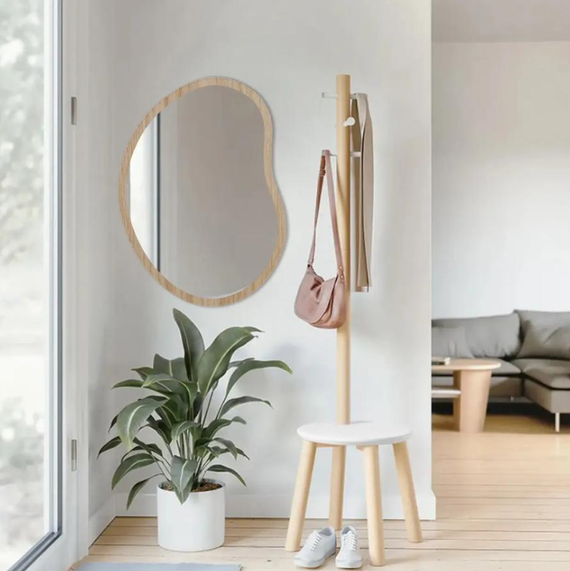 Дзеркало настінне асиметричне ЛДСП 700х500 мм Дуб сонома (23620673)