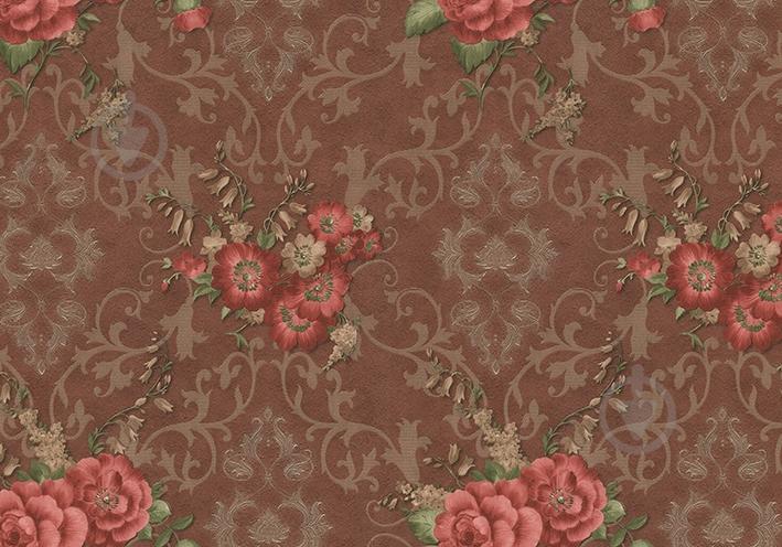 Обои Lanita виниловые на флизелиновой основе Мирель декор СЛГ 0359-8 коричневый (1,06х10,05м.)