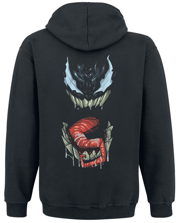 Толстовка с молнией Venom Cartoon XL Черный (20933) - фото 2 Толстовка с молнией Venom Cartoon XL Черный (20933) - фото 2