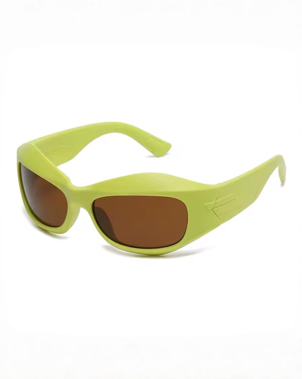 Солнцезащитные очки унисекс UV 400 линза без искажения цветов/анатомические ушки/с чехлом Зеленый (0232)