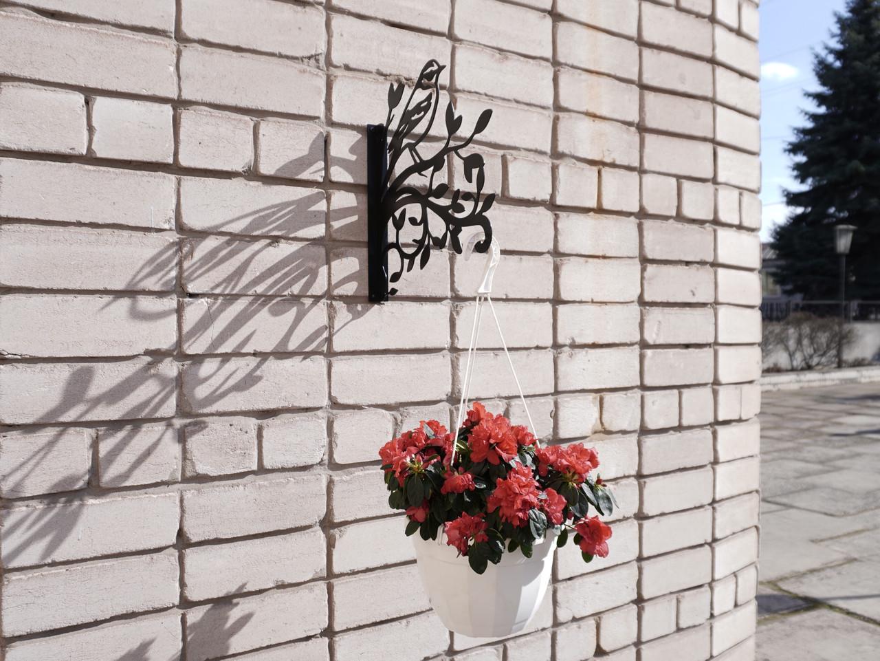 Кронштейн Воробей для кашпо с цветами метал Черный (М007) - фото 5 Кронштейн Воробей для кашпо с цветами метал Черный (М007) - фото 5