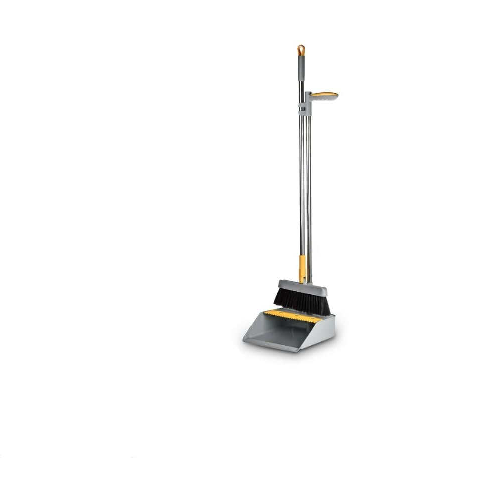 Метла с совком Stenson R94176 27х90/25х99 см Серый (24108158)