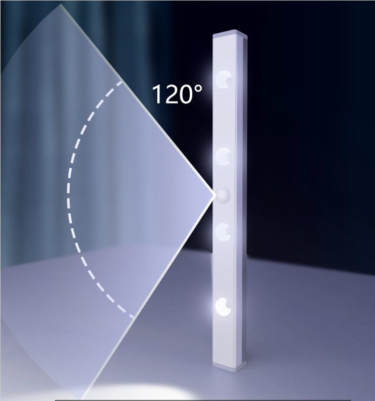 Нічник бездротовий настінний світлодіодний з датчиком руху від USB 450 мАг (23870498) - фото 2