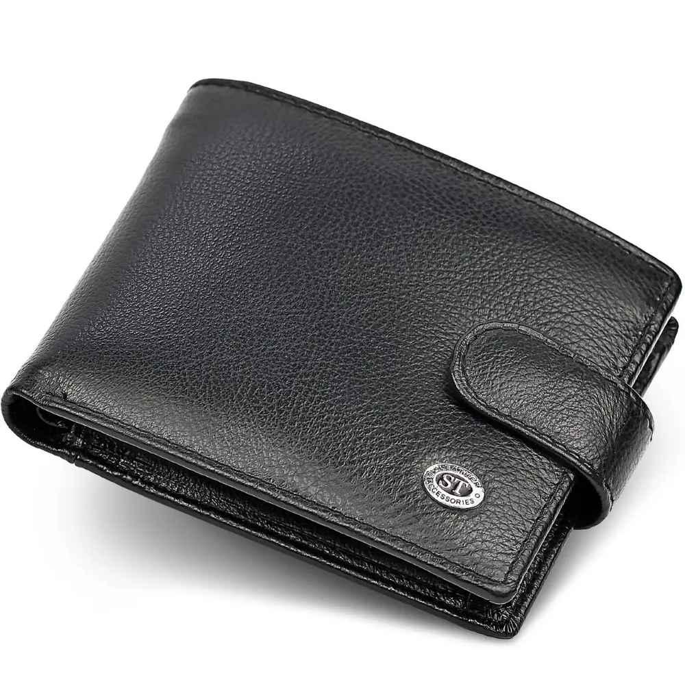 Портмоне кожаное ST Leather ST102 Черный