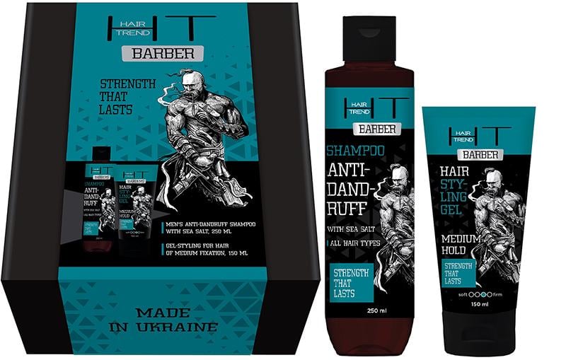 Набор мужской для стойкой прически Hair Trend шампунь 250 мл/гель-стайлинг 150 мл (56453) Набор мужской для стойкой прически Hair Trend шампунь 250 мл/гель-стайлинг 150 мл (56453)