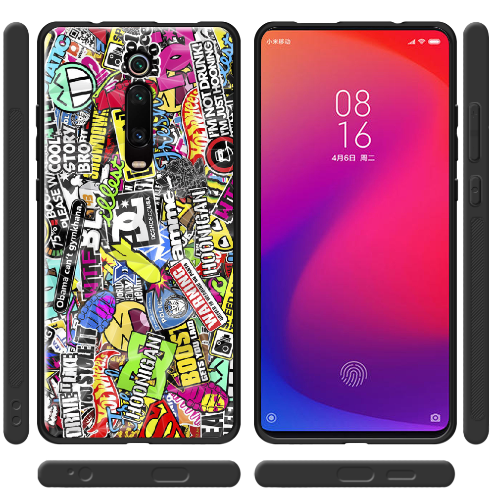 Чехол BoxFace Xiaomi Mi 9T / Mi 9T Pro Multicolored Inscriptions Черный силикон с призмой (37376-up880-37866) - фото 2 Чехол BoxFace Xiaomi Mi 9T / Mi 9T Pro Multicolored Inscriptions Черный силикон с призмой (37376-up880-37866) - фото 2