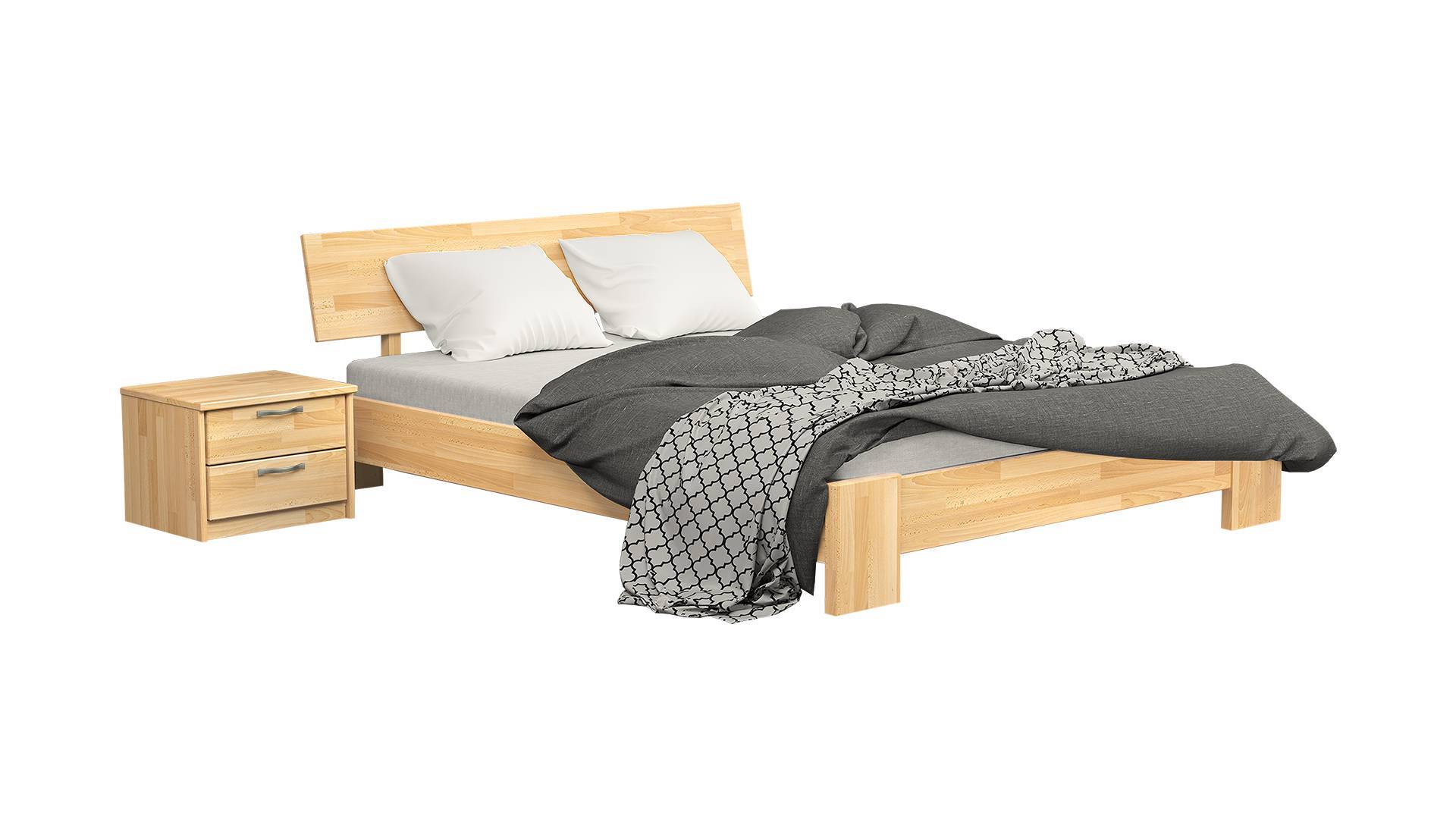Кровать деревянная Estella Титан Щит 2Л4 160х190 см Бук натуральный (8400668027) Кровать деревянная Estella Титан Щит 2Л4 160х190 см Бук натуральный (8400668027)