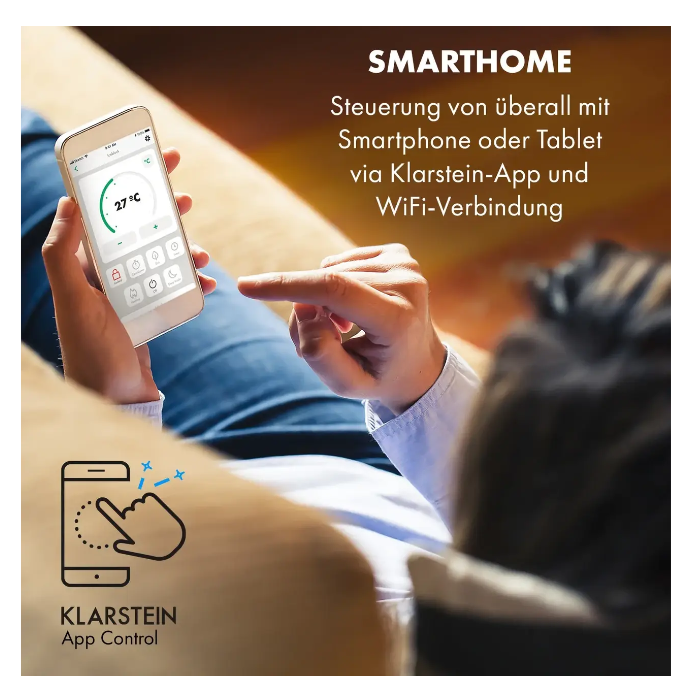 Напольный кондиционер для дома KLARSTEIN Iceblock ProSmart Smart 12000 БТЕ 1345 Вт (10034645) - фото 10 Напольный кондиционер для дома KLARSTEIN Iceblock ProSmart Smart 12000 БТЕ 1345 Вт (10034645) - фото 10