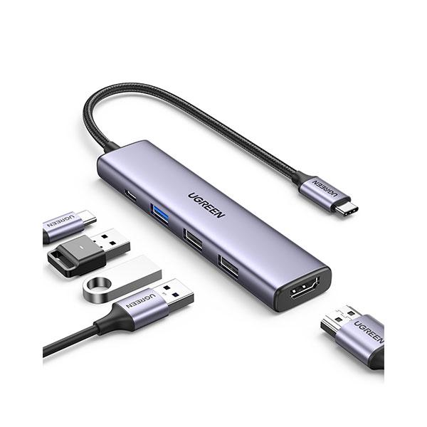 Концентратор UGREEN CM478 HUB для MacBook Pro Air з додатковим живленням USB Type-C PD 100 Вт Grey (15495) - фото 4