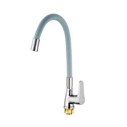 Смеситель для кухни MIXXUS SOP4-146 Reflector с серым силиконовым изливом (MI6492)