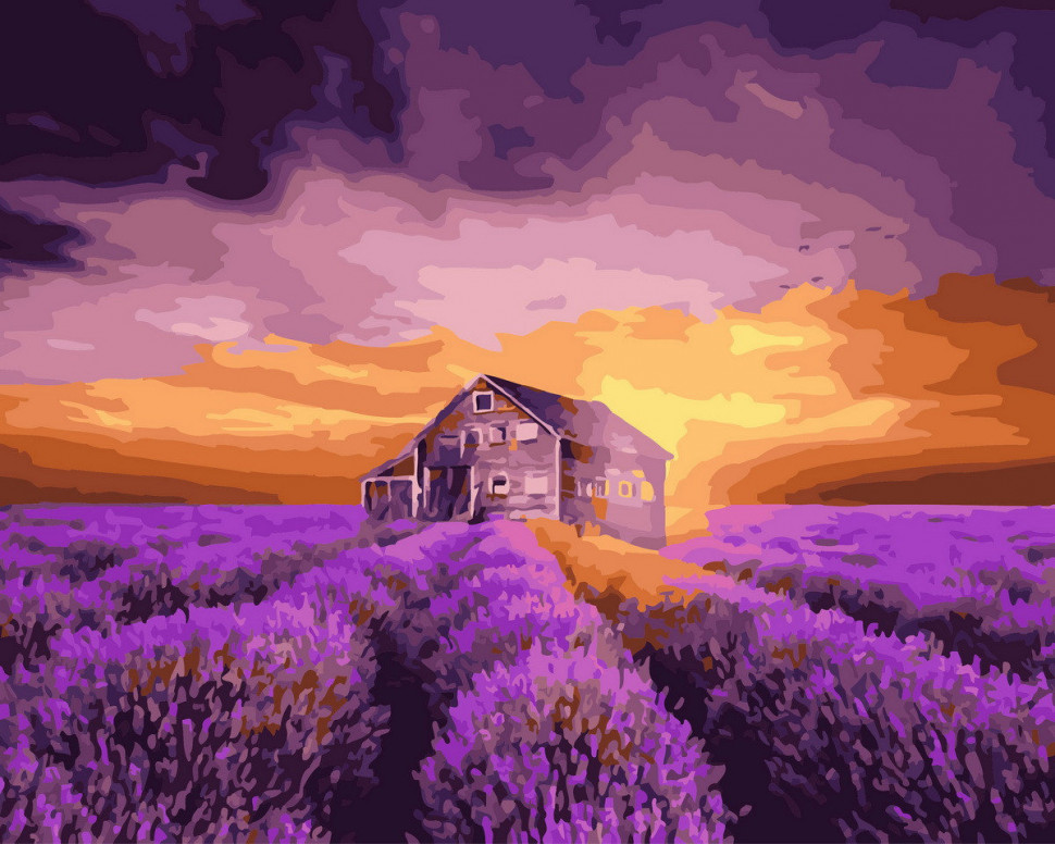 Картина по номерам Brushme Лавандовый дом (GX29807) Картина по номерам Brushme Лавандовый дом (GX29807)