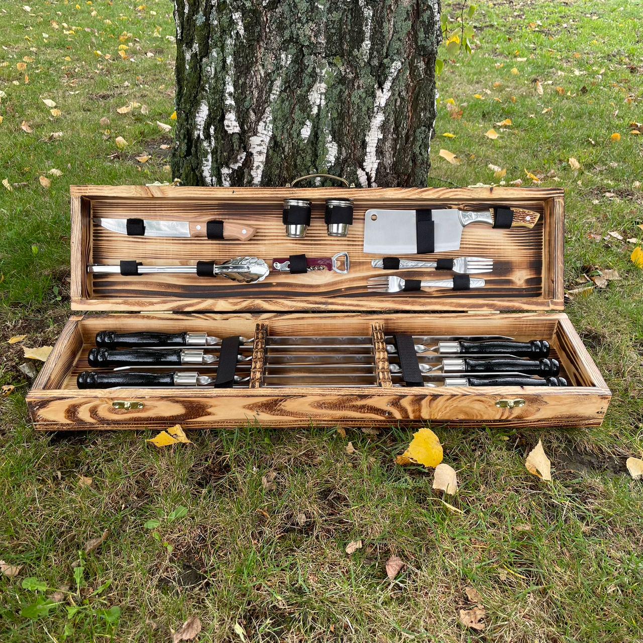 Набор шампуров в кейсе Пикник 14 S