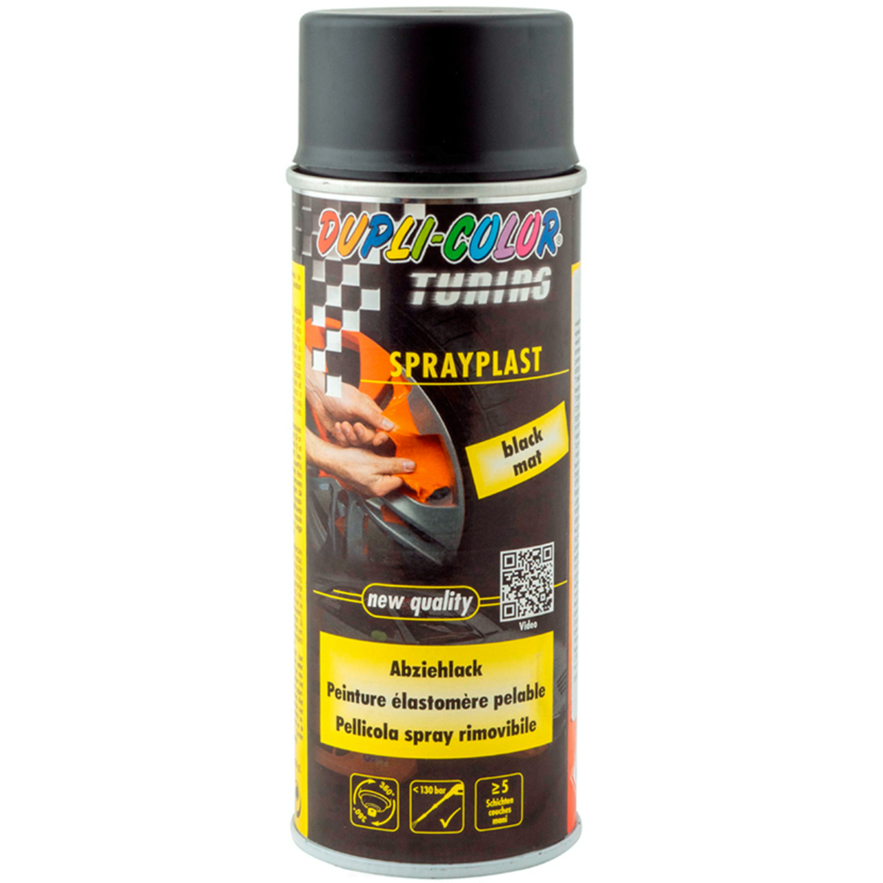 Рідка гума Dupli Color Tuning Sprayplast аерозоль 400 мл Чорний мат