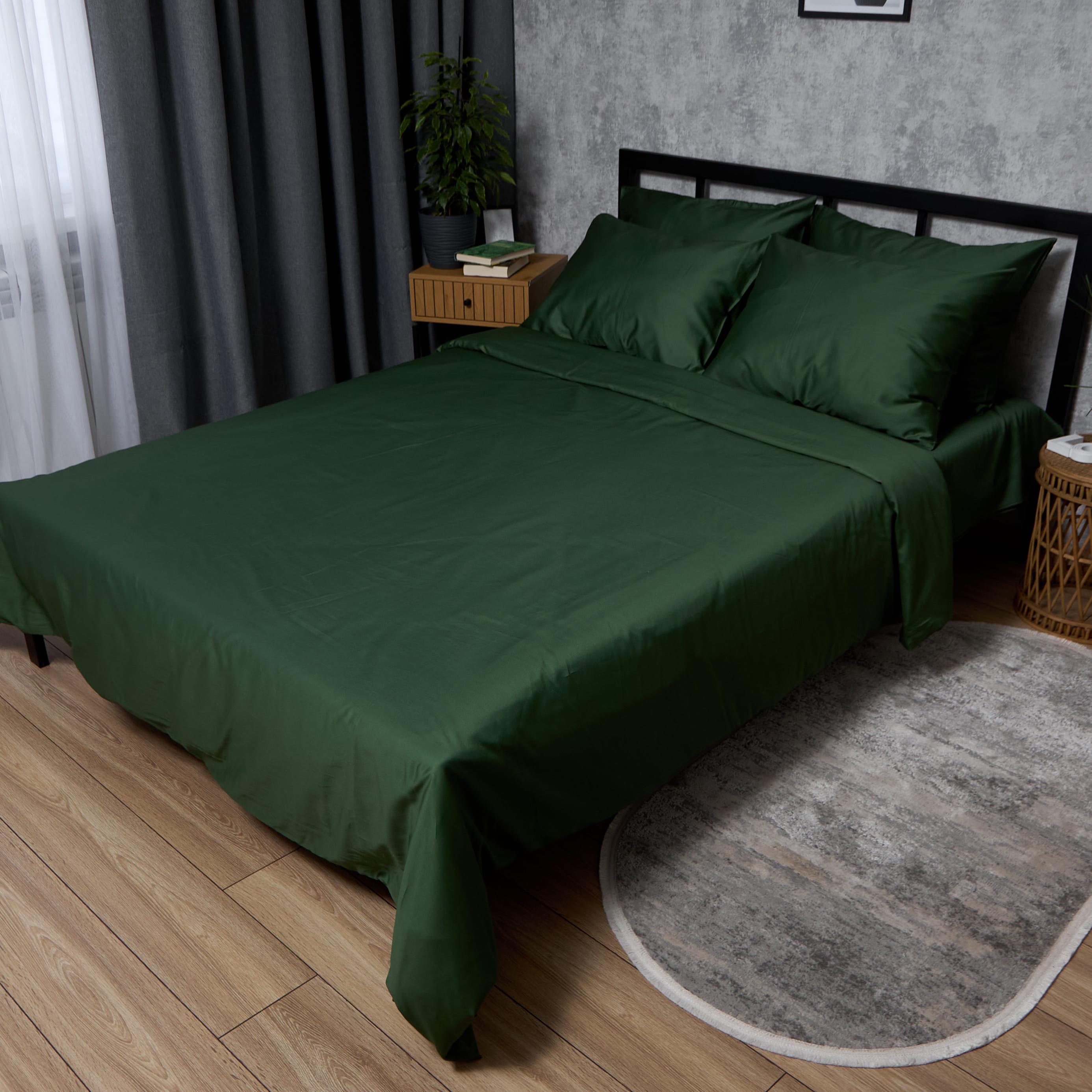 Комплект постельного белья Moon&Star Сатин Premium Green Velvet семейный 143х210 см наволочки 2 шт. (MS-820012837)