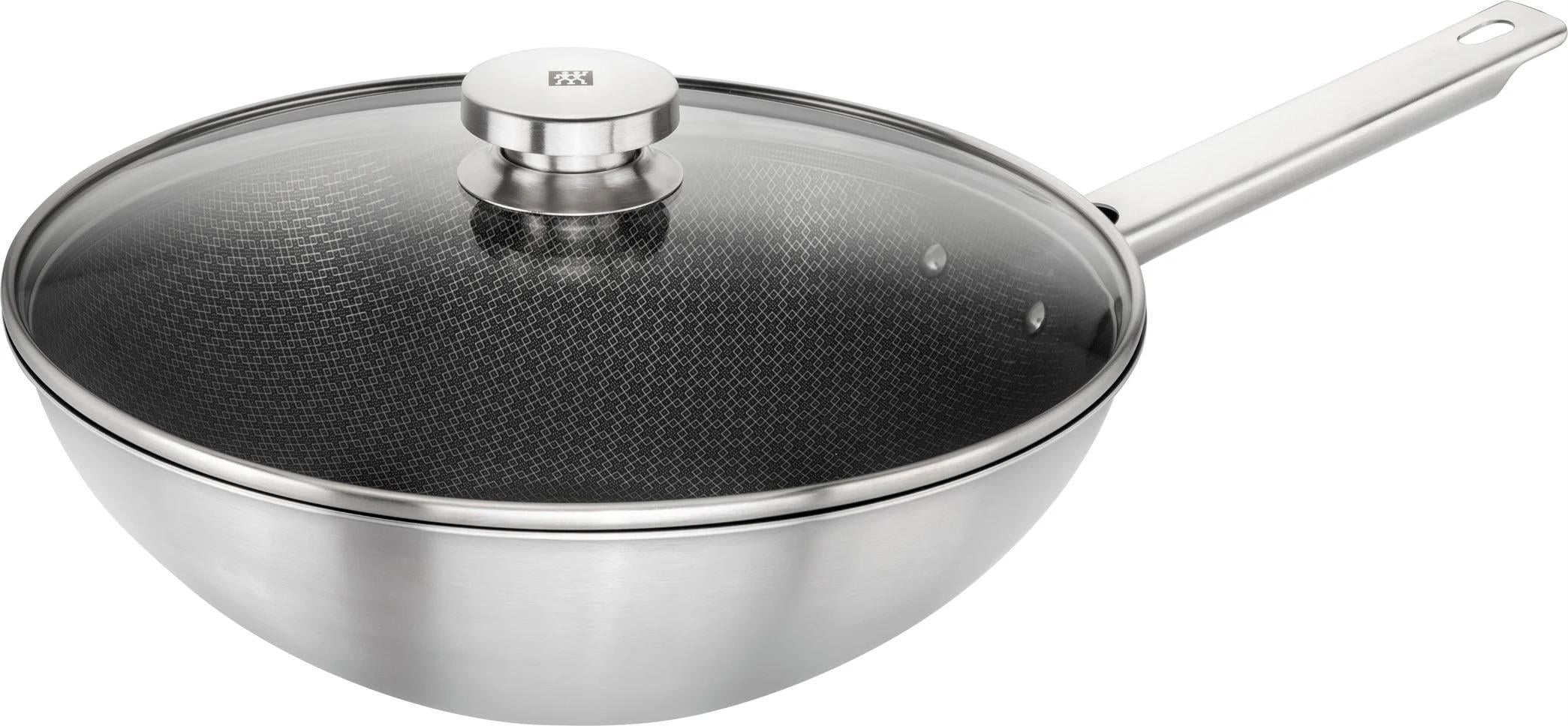 Сковорода-вок Zwilling Joy Plus Wok с крышкой нержавеющая сталь 30 см (18/10 66901-300-0)