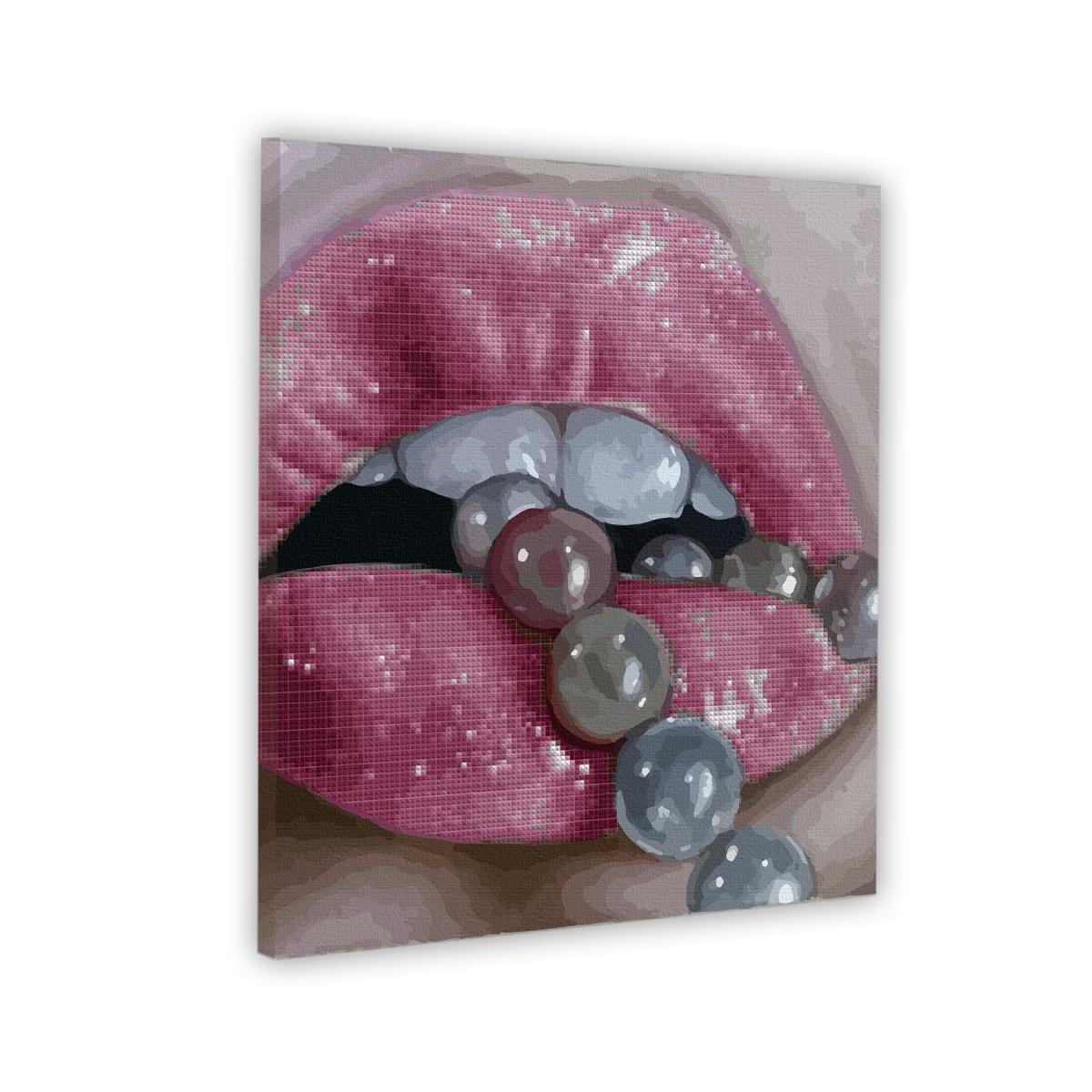 Картина по номерам с алмазной мозаикой Santi Сладкие губы 40x40 см (Top-954999)