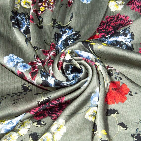 Ткань атлас-креш IDEIA Алина 1,5 м Хаки (2200004221410)