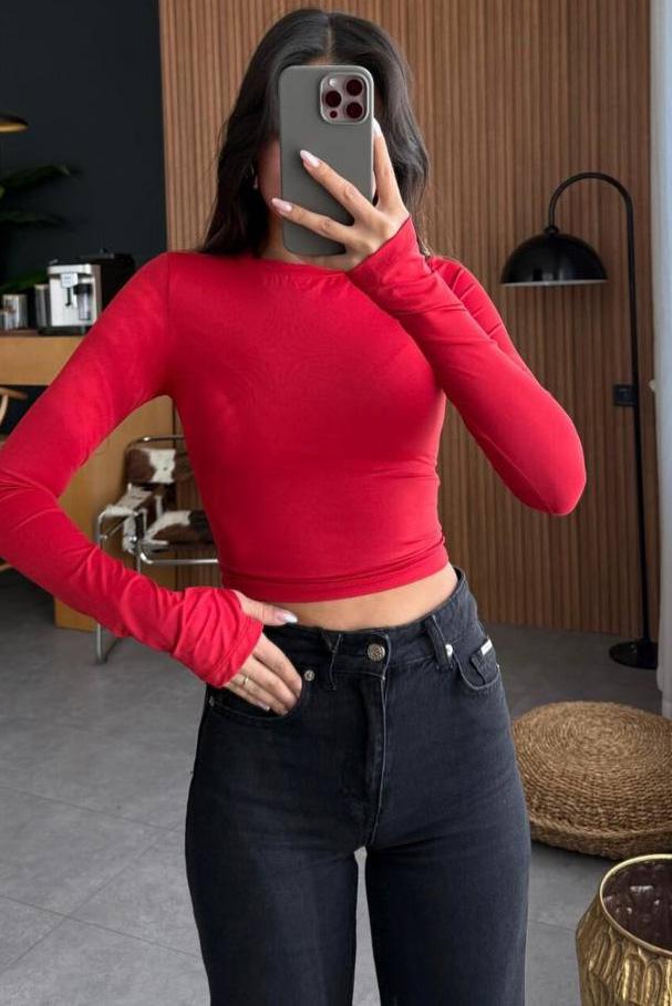 Лонгслив женский 199525 SM Красный - фото 2 Лонгслив женский 199525 SM Красный - фото 2