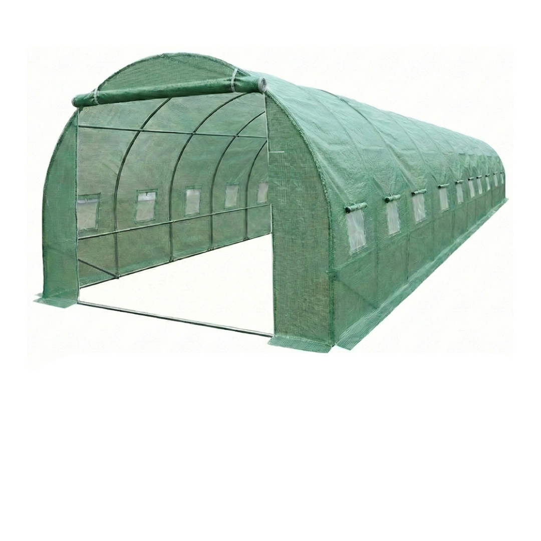 Теплиця LEOBRO Gard en LB-G124-GRN 24 м2 8х3х2 м з рамою з оцинкованої сталі Green (leo-140879)